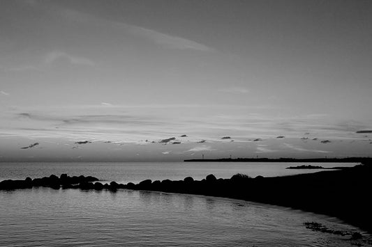 Solnedgang i stille vejr